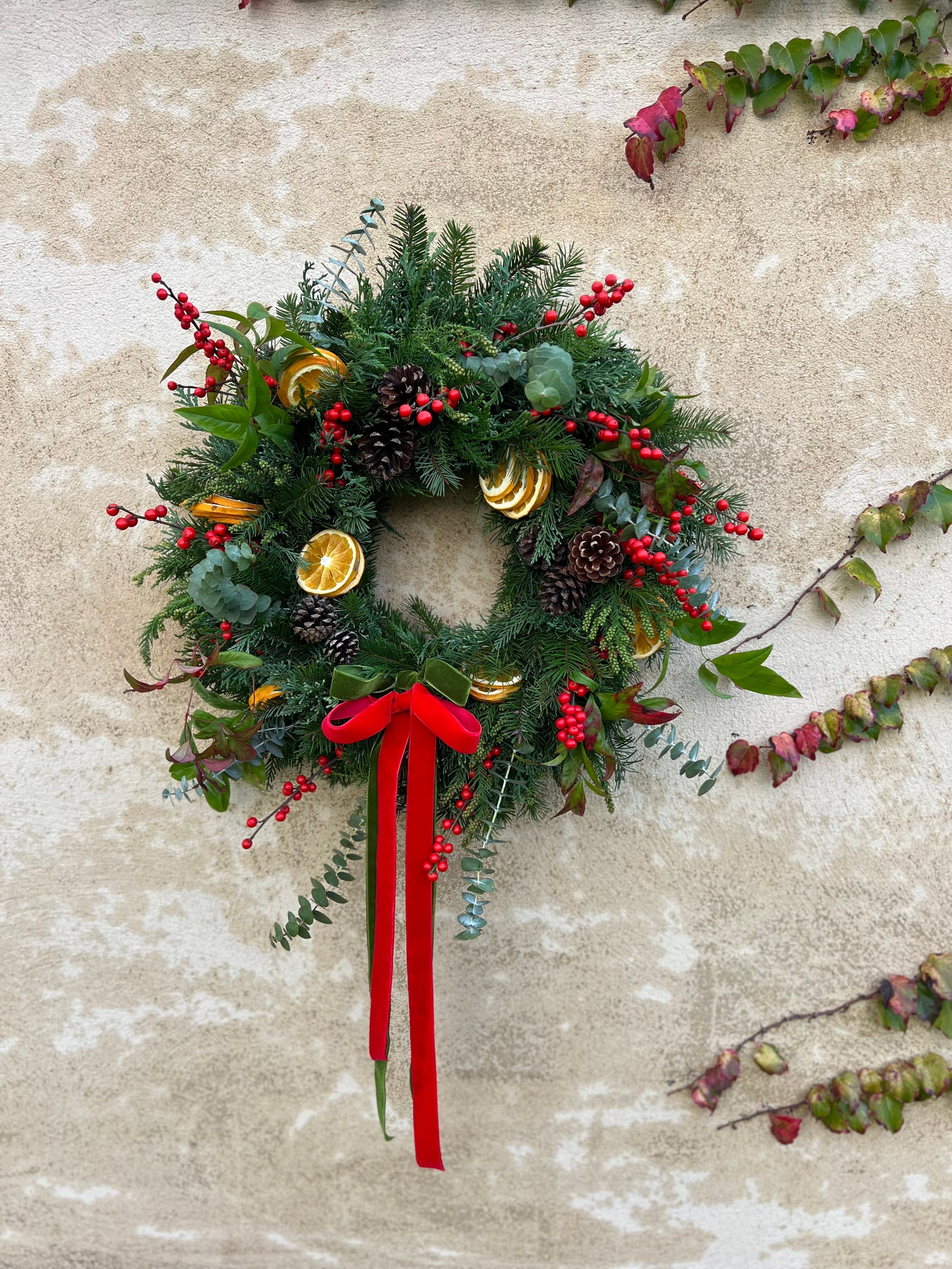 Coronas Navidad de flores naturales