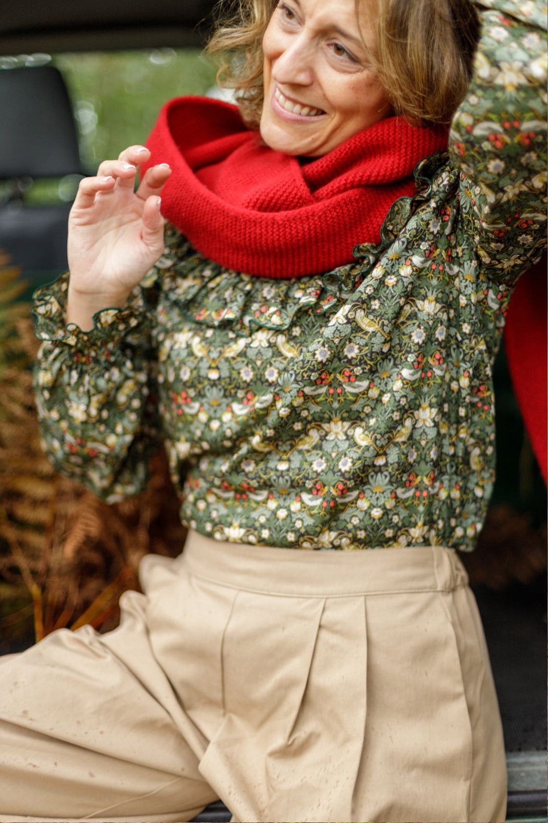 Camisa Amelia Liberty pajaritos