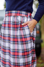 Falda Ana tartán blanca