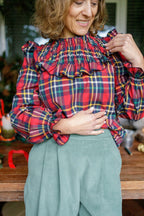 Camisa Amelia cuadros rojo