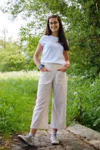 CULOTTE RAYAS OCHRE. Antes 65€