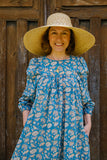 VESTIDO GARDEN TURQUESA. Antes 110€