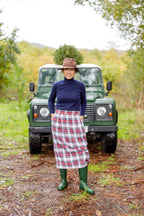 Falda Ana tartán blanca