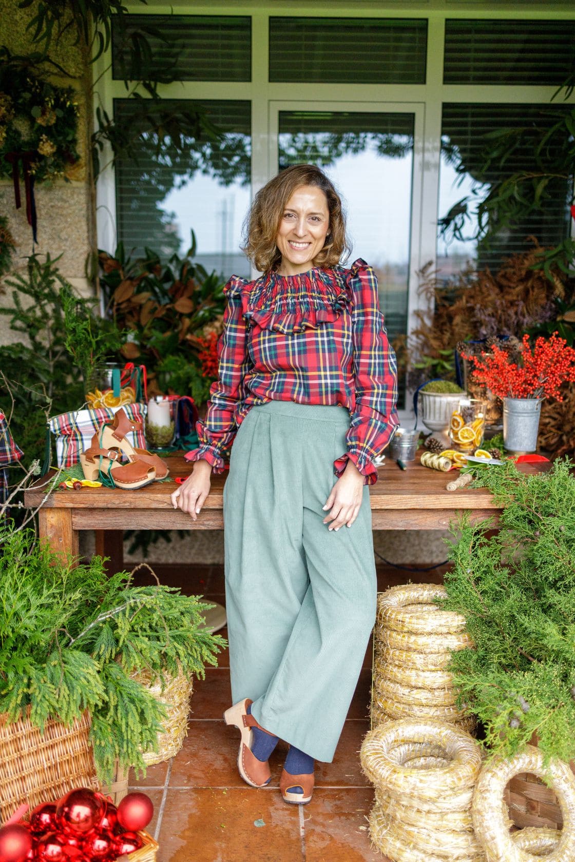 Camisa Amelia cuadros rojo