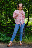 CAMISA VICKY FLORES ROSA. Antes 79€