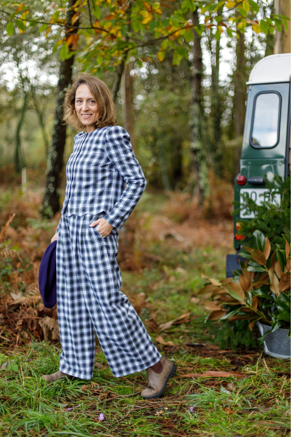 Pantalón Lulú Tartán azul y verde