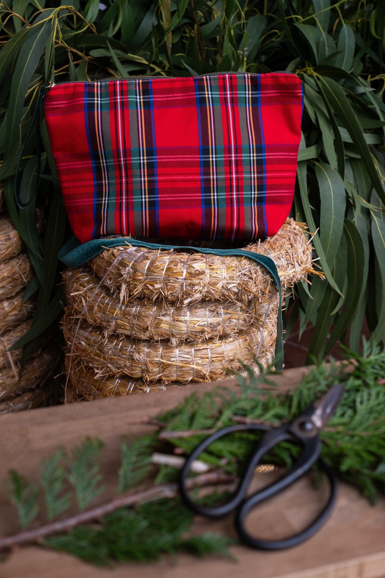 Pouch tartán rojo