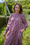 VESTIDO FLORES LIBERTY FUCSIA. Antes 135€