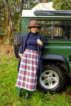 Falda blanca tartán Gallegos de mujer moda gallega online La Romana Galicia