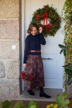 Corona de Navidad con hortensias