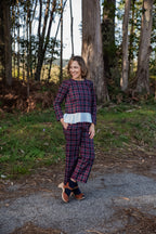 Culotte tartán marino