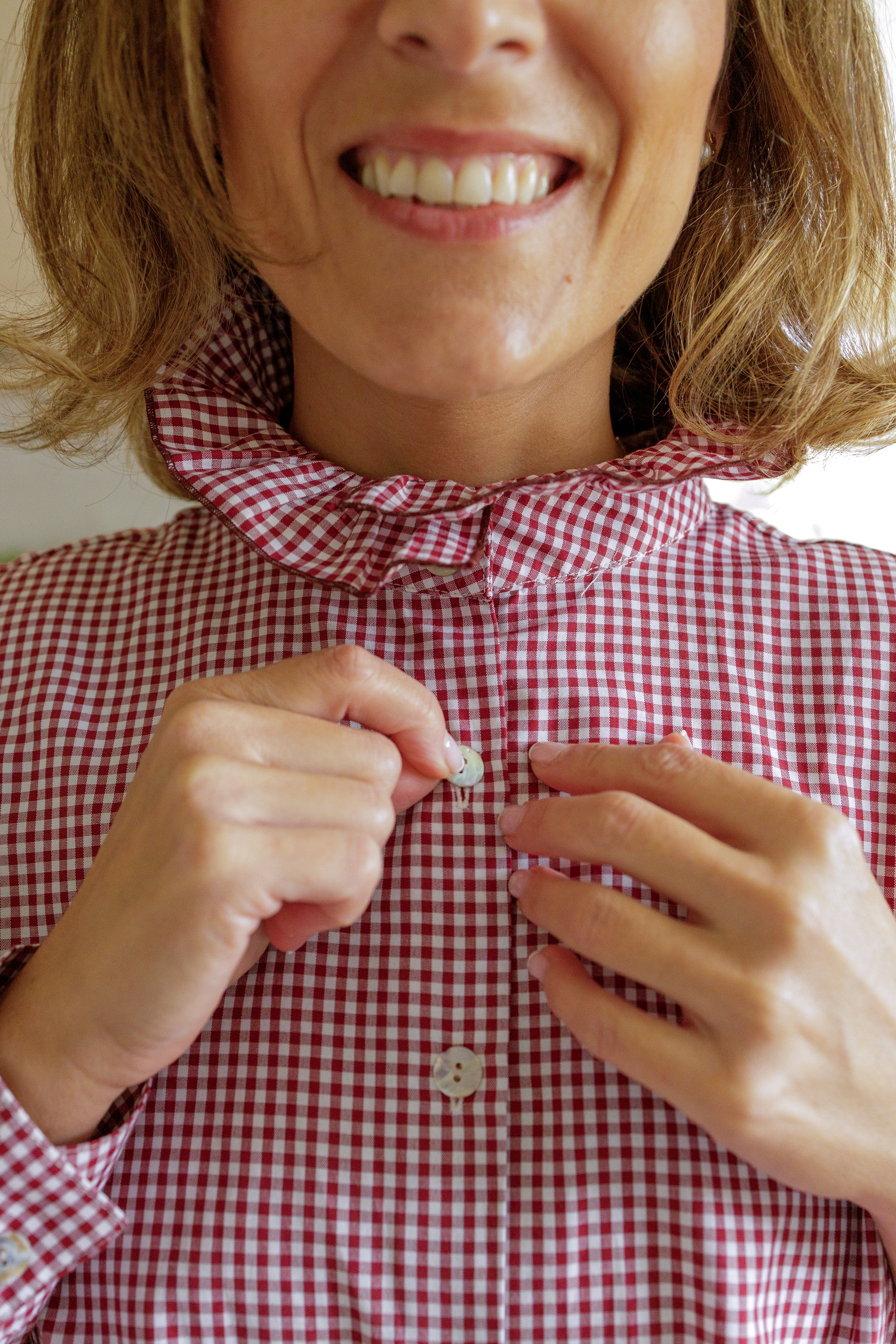 Camisa Vichy Burgundy