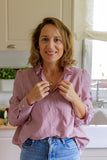 CAMISA VICHY BURGUNDY