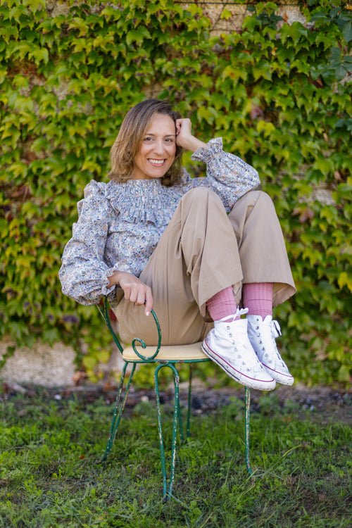 Camisa Amelia liberty blanca Gallega de mujer moda gallega online La Romana Galicia