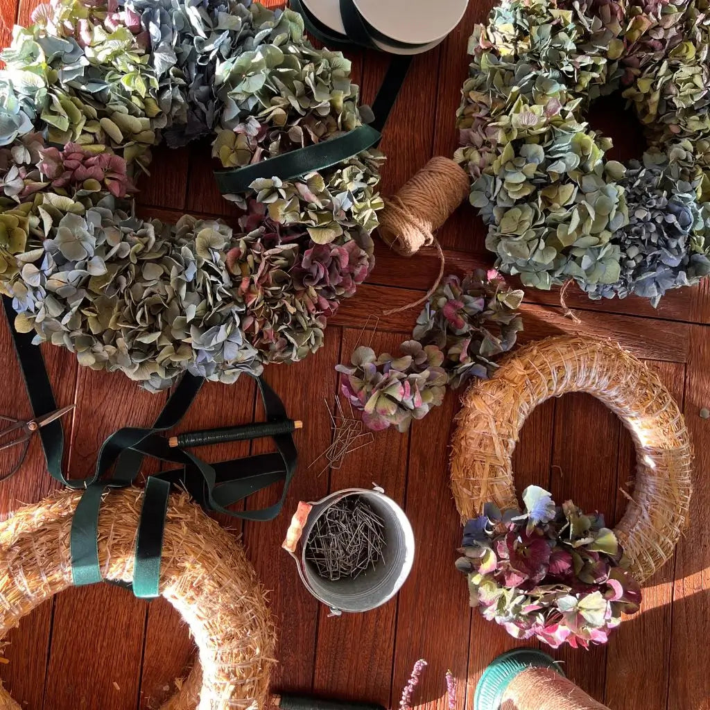 Kit corona de flores naturales