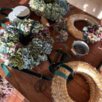 Corona de hortensias gallegas naturales