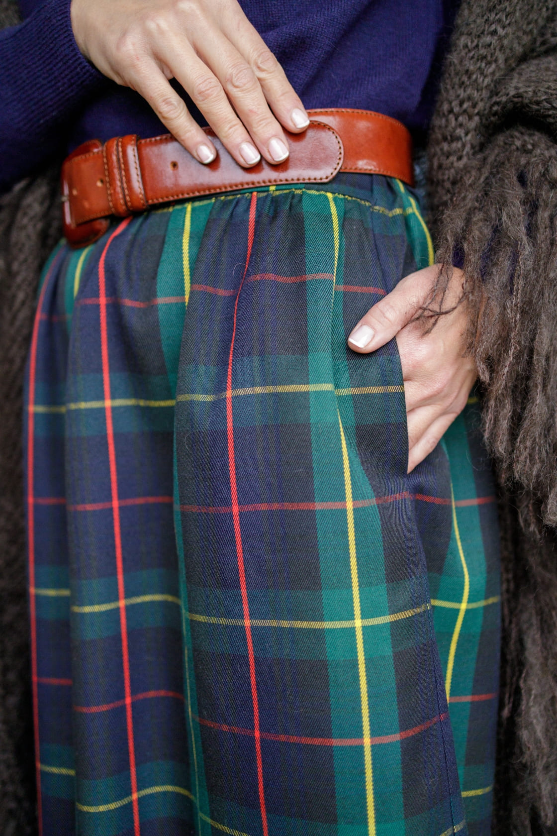 Falda Ana tartán Verde