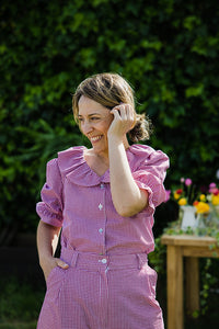 PANTALON PESQUERO VICHY CEREZA. Antes 75€