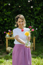 FALDA ANA VICHY CEREZA. Antes 69€ - LA ROMANA GALICIA